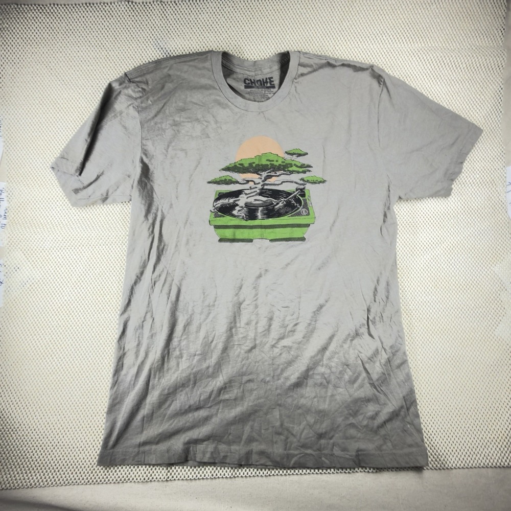 Choke Bonsai Tree Out of Record Player - Gray Men's SS  T-shirt Size XL